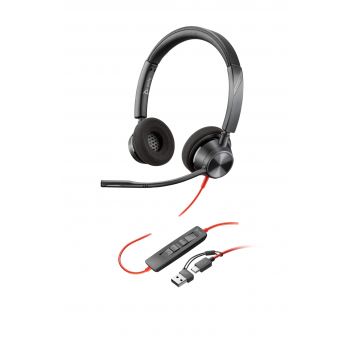 Слушалки HP Poly BW 3320 Stereo, USB-C+USB-C/A