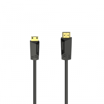 Кабел HAMA HDMI мъжко - mini HDMI мъжко, 1.5 м, позл.конектори