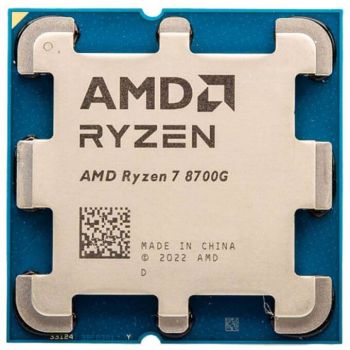 Процесор AMD CPU Desktop Ryzen 7 8C/16T 8700G (3.8/5.1GHz Max, 24MB,65W,AM5) MPK