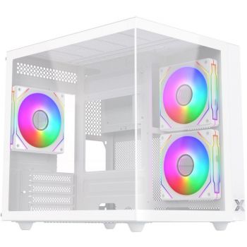 Кутия за компютър XIGMATEK Aqua M Lite Arctic (WH, MATX, U3x1 & U2x1, 2PCS TG, 4PCS G22A Arctic ...
