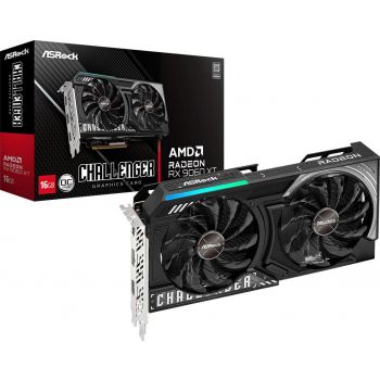 Видео карта ASROCK Video Card AMD Radeon RX 9060 XT Challenger 16GB OC GDDR6, 128-bit, 2x ...