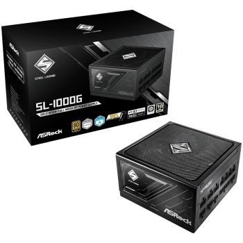Захранване Asrock SL-1000G, 1000W, 80 Plus GOLD, Fully Modular PSU, Japanese Capacitors, 2x EPS 12V ...