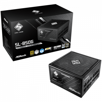 Захранване Asrock SL-850G, 850W, 80 Plus GOLD, Fully Modular PSU, Japanese Capacitors, 2x EPS 12V ...