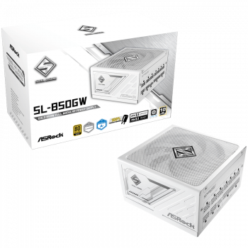 Захранване Asrock SL-850GW, 850W, 80 Plus GOLD, Fully Modular PSU, Japanese Capacitors, 2x EPS 12V ...