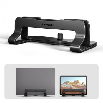 Артикул AXAGON STND-VB vertical stand for laptops and tablets. Aluminum stand for vertical insertion...