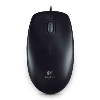 Мишка LOGITECH Оптична мишка B100 USB, 3 but, Черна