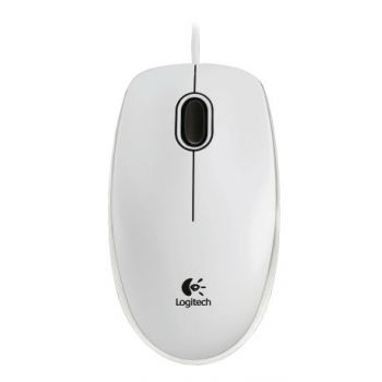 Мишка LOGITECH B100 Оптична мишка  USB, Бяла