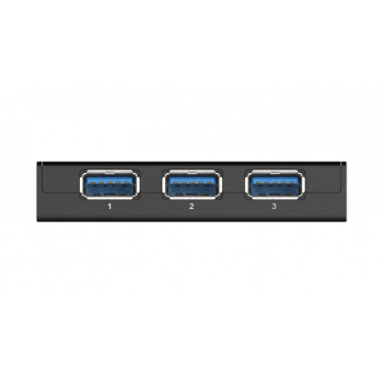 USB хъб D-Link DUB-1340/E със захранване, USB 3.0, Черен