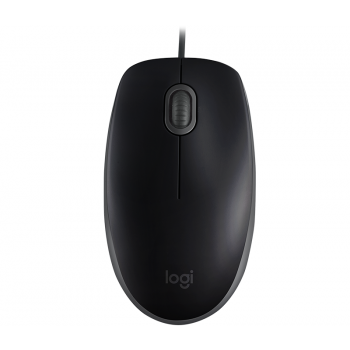 Жична оптична мишка LOGITECH B110 Silent, Черен, USB