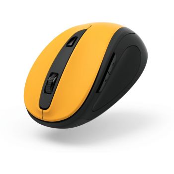 Безжична мишка Hama MW-400 V2, 6-бутонна, Ергономична, USB, Сигнално жълта