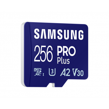 Карта памет Samsung PRO Plus, microSDXC, UHS-I, 256GB, Адаптер