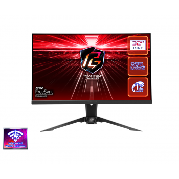 Геймърски Монитор ASRock PG32QF2B 32&quot; QHD (2560X1440) Flat VA, 165Hz, 1ms , 92% DCI-P3 , 2xHDMI, 1xDP, WiFi Antena, Freesync Premium