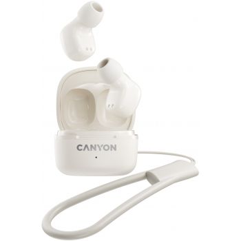 Слушалки CANYON headset OnGo 4 mini TWS Beige
