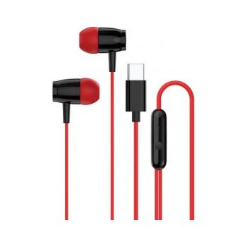 Слушалки CANYON headphones SEP-5 TYPE-C Red