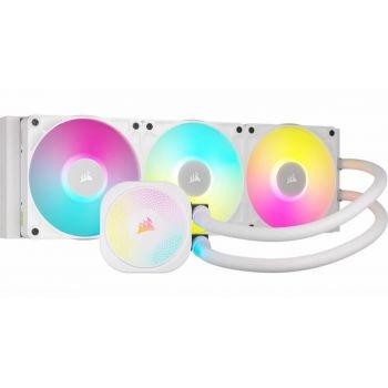 Охладител CORSAIR iCUE LINK TITAN 360 RX RGB White AIO, 360mm Radiator, Liquid CPU Cooler