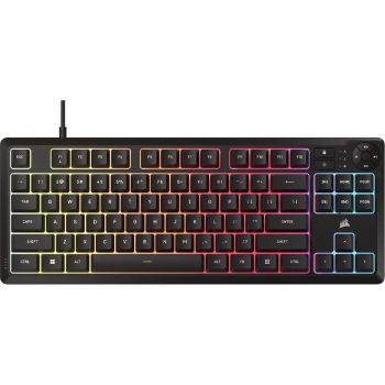 Геймърскa мембранна клавиатура Corsair K55 Core RGB - TKL