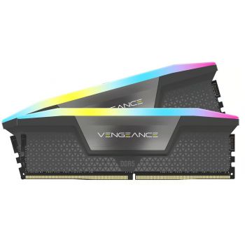 Памет за настолен компютър CORSAIR VENGEANCE RGB DDR5 32GB (2x16GB) DDR5 6000 CL36-44-44-96 1.4V AMD...