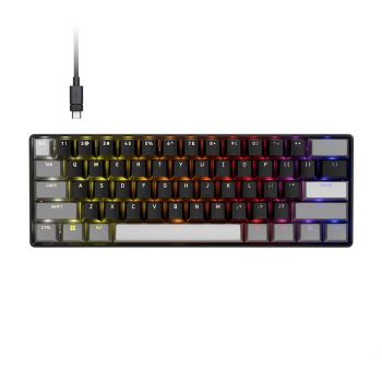 Геймърска клавиатура CORSAIR CLIPPER PRO MINI 60-CORE-BLK
