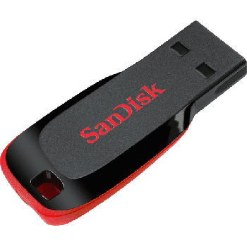 USB Флаш памет SANDISK 16 GB, USB 2.0, 480 Mbps, Черен/Червен