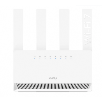 Безжичен рутер Cudy BE3600 Gigabit Dual Band Wi-Fi 7, 4x10/100/1000, 4x5dBi антени, бял