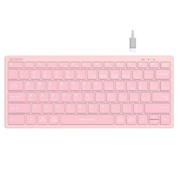 Безжична клавиатура A4TECH FBX51C FSTyler, Bluetooth, 2.4 GHz, USB-C, Кирилизирана, Розов
