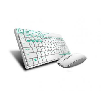 Комплект клавиатура и мишка RAPOO 8000M MULTI MODE, BLUETOOTH &2.4GHZ, БЕЗЖИЧЕН, БЯЛ