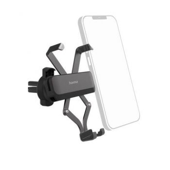 Стойка за мобилен телефон Hama Gravity Pro, За решетка, Регулируема, Универсална