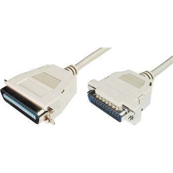 Printer extension cable, D-Sub25 2.00m