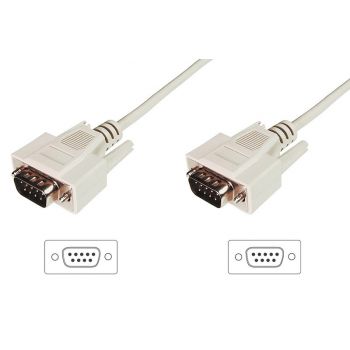 Serial connection cable, D-Sub9 2.00m, CU, AWG28, shielded, M/M