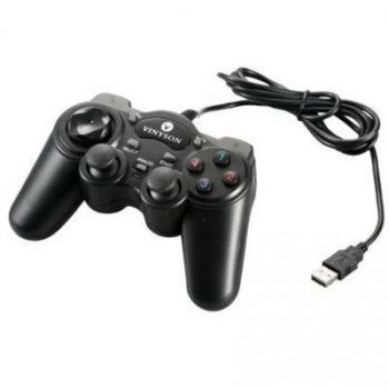 Жичен геймпад ESTILLO 703  Dual Vibration, USB, Черен - EST-USB703