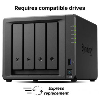 Мрежов сторидж NAS Synology DS425+,4-bay за  3.5&quot; 2.5&quot;, 2 x M.2 NVMe
