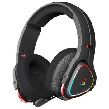Геймърски слушалки A4TECH Bloody MR710, Bluetooth v5.0, 2.4Ghz Wireless, Кабел 3.5мм, RGB, Микрофон, Черен