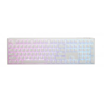 Геймърскa механична клавиатура Ducky One 3 Pure White Full Size Hotswap Cherry MX Blue, RGB, PBT Keycaps