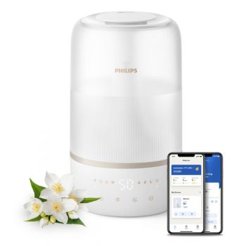 Овлажнител PHILIPS Humidifier Series 1000 Up to 41 m2 3 settings white HU1510/04
