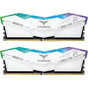 Памет Team Group T-Force Delta RGB White DDR5 32GB (2x16GB) 6000MHz CL38 FF4D532G6000HC38ADC01