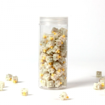 Суичове за механична клавиатура Keychron Gateron KS-3X1 Milky Yellow Switch Set 110 броя
