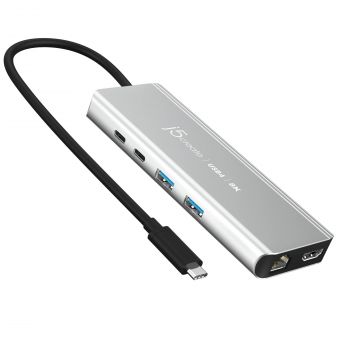 6-портов хъб j5create JCD403 USB4, 8K Multi-port,2.5 Gigabit Ethernet