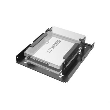 Рамка за твърд диск HAMA, 2 x 2.5&quot; SSD и HDD в слот HDD 3.5&quot;, Черен