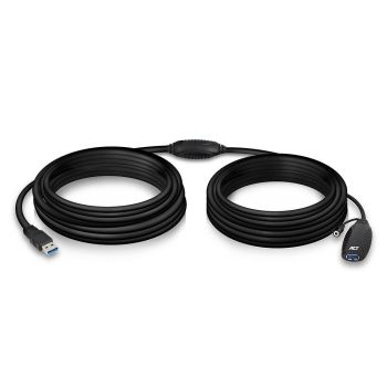 Кабел ACT AC6110, USB-A мъжко - женско, 10 м, 5 Gbps, Черен