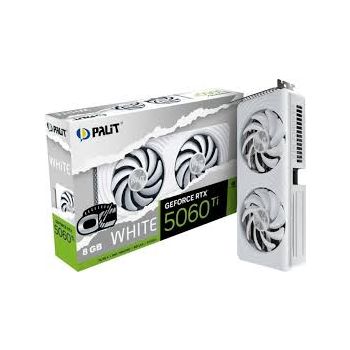 Видео карта PALIT GeForce RTX 5060Ti White OC 8GB GDDR7 128 bit, 1x HDMI 2.1b, 3x DP 2.1b, 2 Fan, 1x...