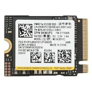 Твърд диск SSD Samsung PM9C1a, M.2, 256 GB, 30 mm, Gen 4x4 NVME, формат 2230, четене/запис 6000/5600 MB/s 