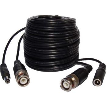 Кабел DeTech CCTV със захранване, С букси, 50m