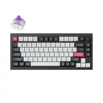 Механична клавиатура Keychron Q1 HE QMK 75% Carbon Black - Wireless