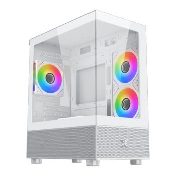 Кутия за компютър XIGMATEK Alphard M Arctic (WH, MATX, U3x1 & U2x2, 2PCS TG, 3PCS G20A Arctic ...