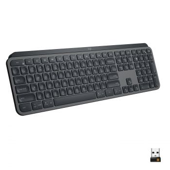 Клавиатура LOGITECH MX Keys Advanced Wireless Illuminated Keyboard - GRAPHITE - US INT'L - 2.4GHZ/BT - N/A - INTNL