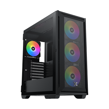 Кутия за компютър Xigmatek Master X II Pro (Black, ATX, U3x1 & U2x2, Front Meshed Grill & Left TG, ...