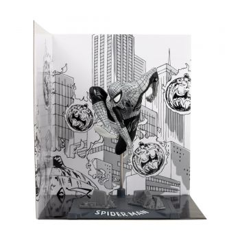 Фигурка FMarvel Spider-Man (Line Art) 1:10th Scale Collectible with Scene (Spider-Man #6) Gold Label