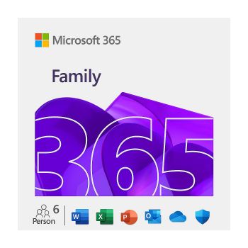 Софтуер MICROSOFT M365 Family English EuroZone Subscr 1YR Medialess