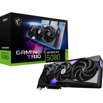 Видео карта MSI Video Card Nvidia GeForce RTX 5080 16G GAMING TRIO OC, 16GB GDDR7, 256bit, Effective...