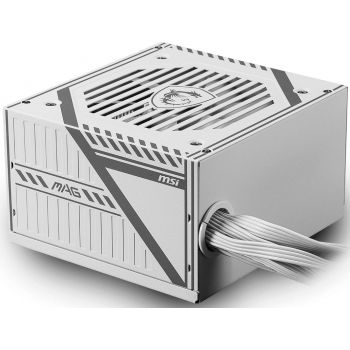 Захранване MSI MAG A650BNL WHITE Power Supply 650W, 80 PLUS Bronze, 120mm low noise Fan, Protections...